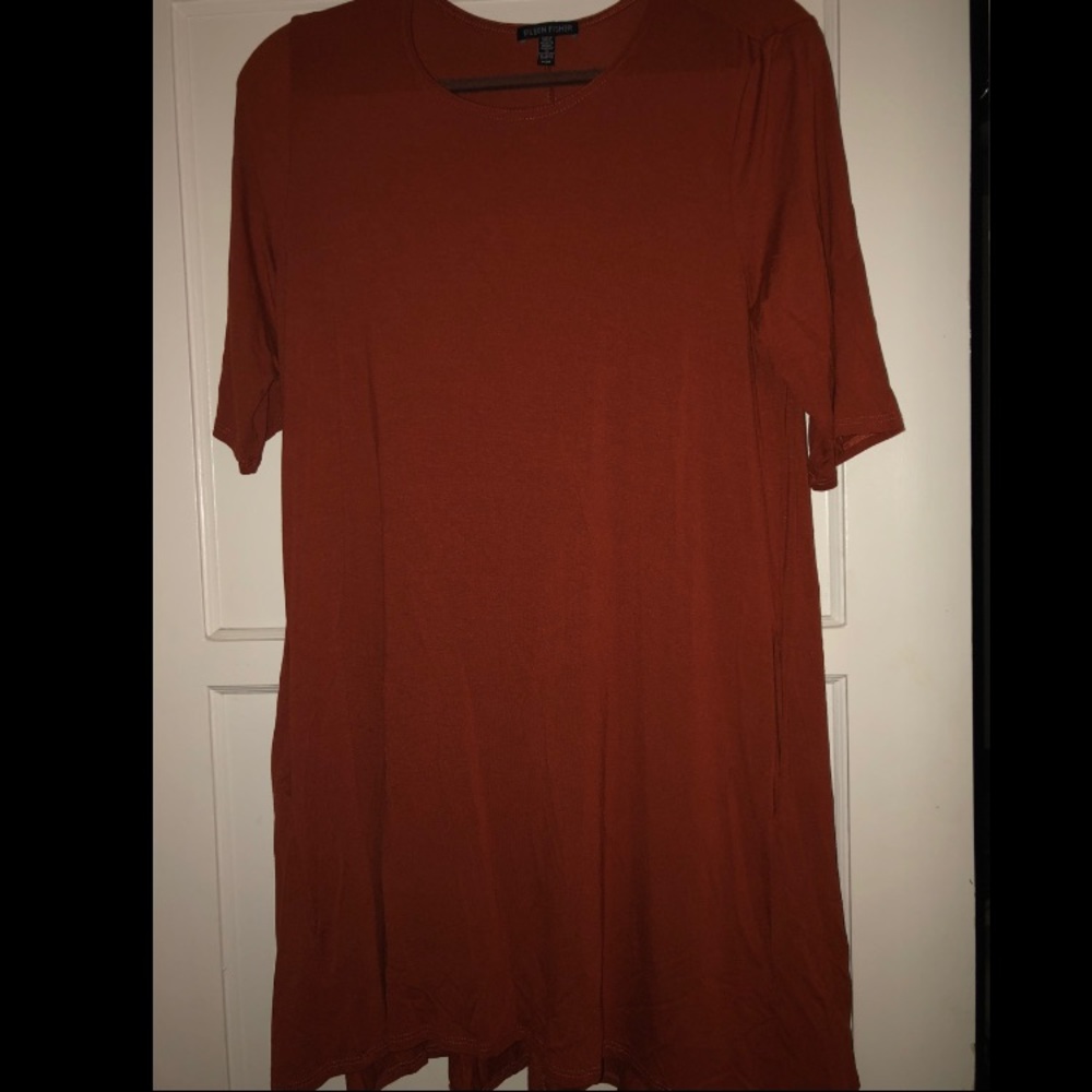 Burnt Orange Casual Dress